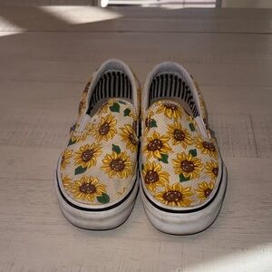 Vans Sunflower Pattern Slip-On Shoes